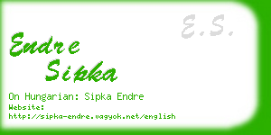 endre sipka business card